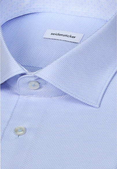 X-Slim Business Hemd Struktur in Hellblau |  Seidensticker Onlineshop