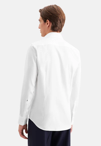 Shaped Business shirt Herringbone in Weiß |  Seidensticker Onlineshop