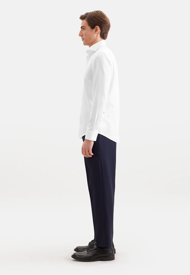 Shaped Business shirt Herringbone in Weiß |  Seidensticker Onlineshop