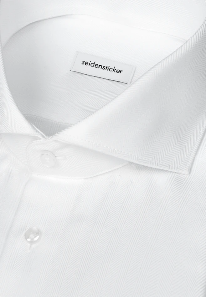 Shaped Business shirt Herringbone in Weiß | Seidensticker online shop