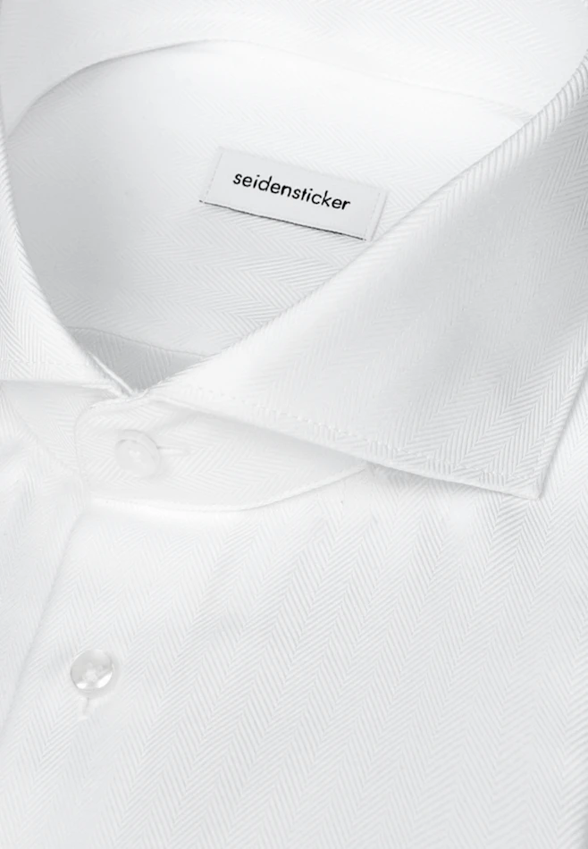 Shaped Business shirt Herringbone in Weiß | Seidensticker online shop