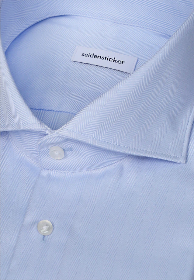Shaped Business shirt Herringbone in Hellblau |  Seidensticker Onlineshop