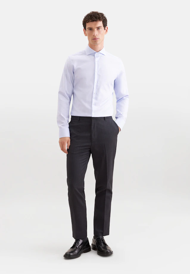 Shaped Business shirt Herringbone in Hellblau |  Seidensticker Onlineshop