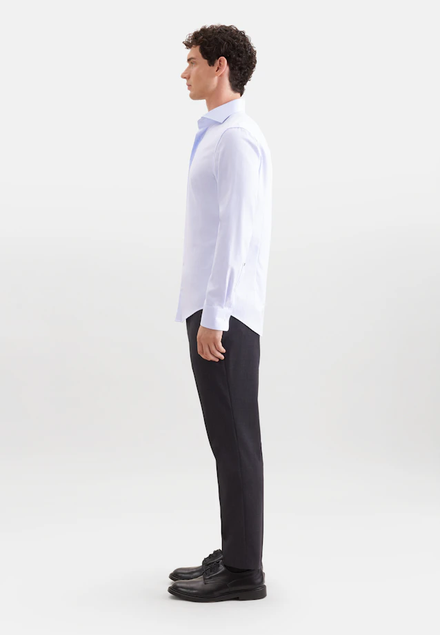 Shaped Business shirt Herringbone in Hellblau |  Seidensticker Onlineshop