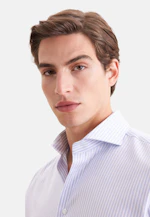Shaped Business shirt Stripes in Mittelblau |  Seidensticker Onlineshop