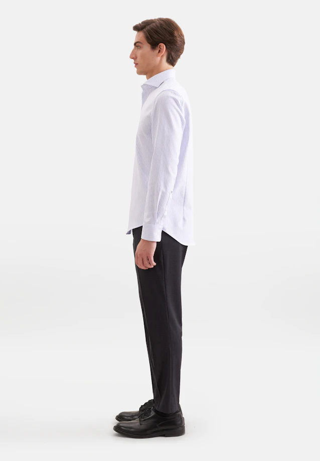 Shaped Business shirt Stripes in Mittelblau |  Seidensticker Onlineshop