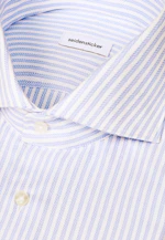 Shaped Business shirt Stripes in Mittelblau |  Seidensticker Onlineshop