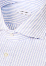 Shaped Business shirt Stripes in Mittelblau |  Seidensticker Onlineshop