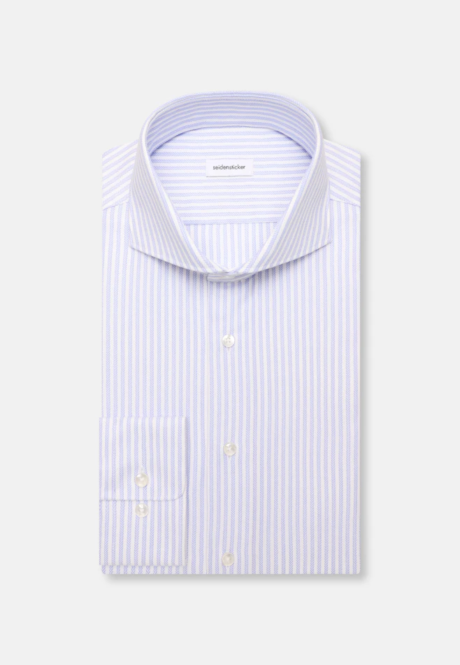 Shaped Business shirt Stripes in Mittelblau | Seidensticker online shop