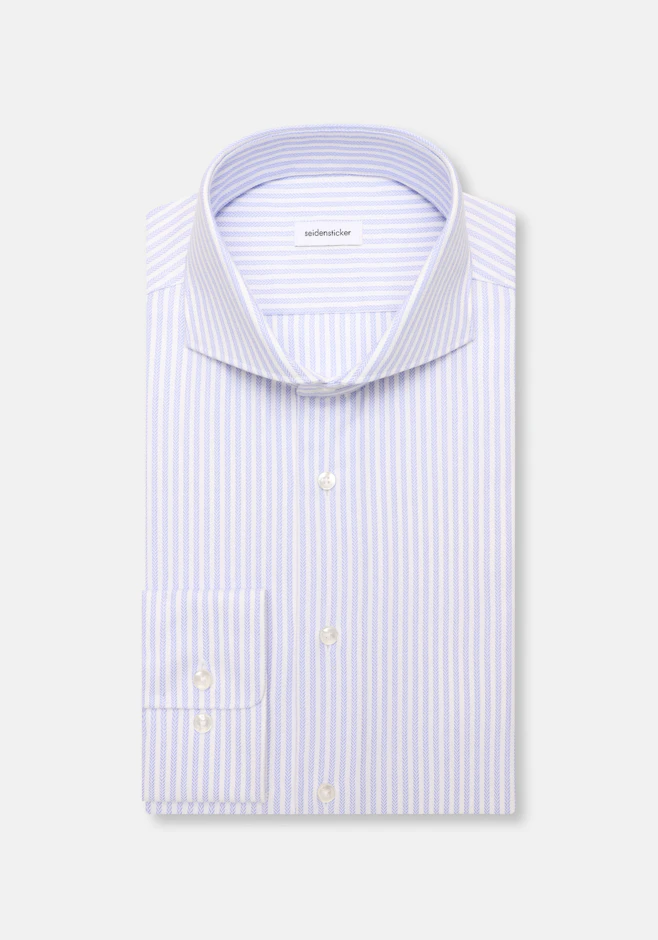 Shaped Business shirt Stripes in Mittelblau | Seidensticker online shop