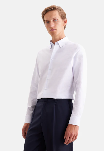 Shaped Business shirt Check in Hellblau |  Seidensticker Onlineshop