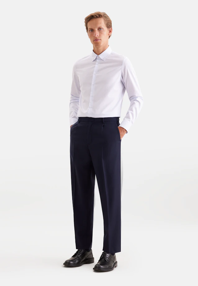Shaped Business shirt Check in Hellblau |  Seidensticker Onlineshop