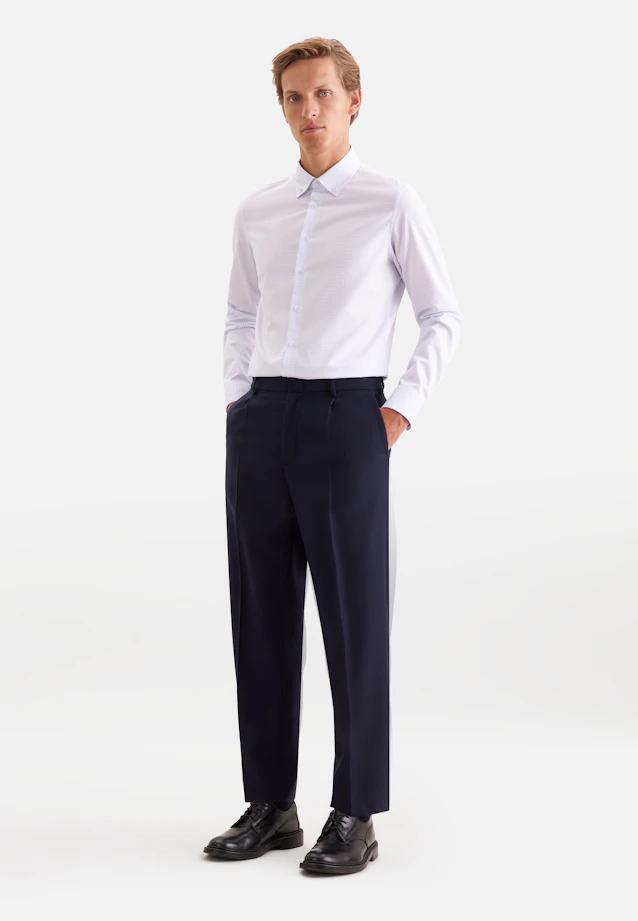 Shaped Business shirt Check in Hellblau |  Seidensticker Onlineshop
