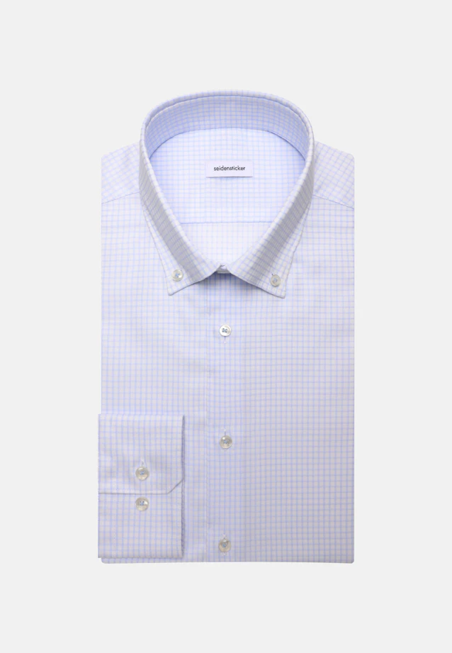 Shaped Business shirt Check in Hellblau |  Seidensticker Onlineshop