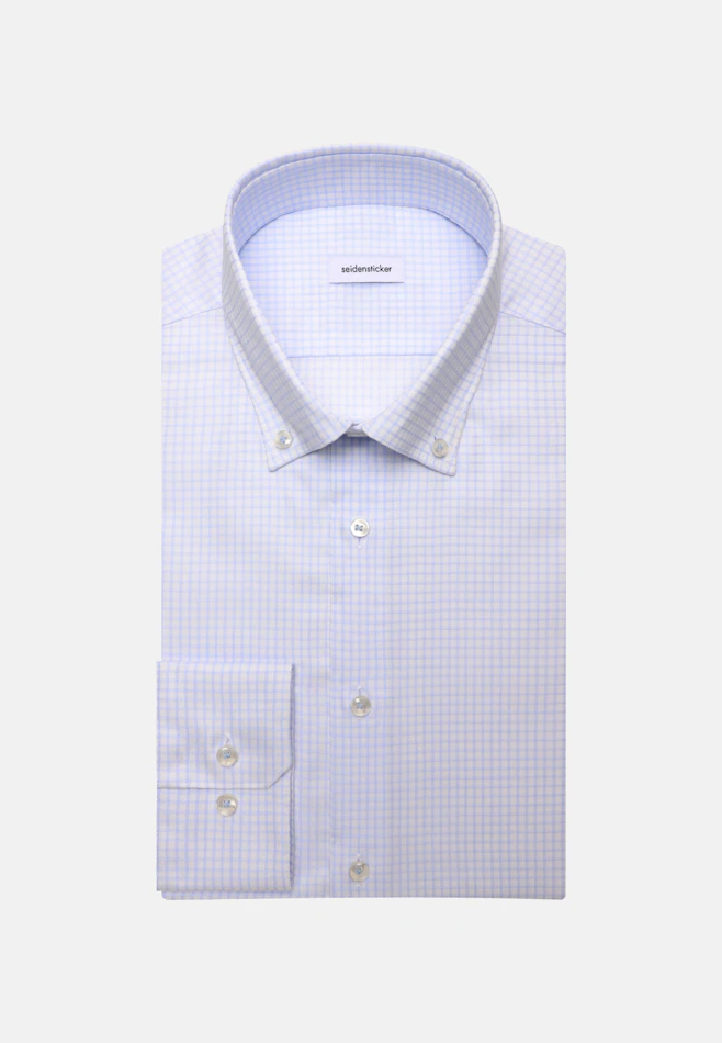 Shaped Chemise d'affaires carreaux dans Bleu Clair | Boutique en ligne Seidensticker