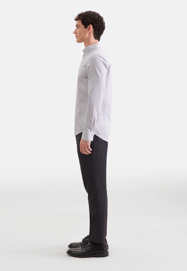 Shaped Business shirt Check in Dunkelblau |  Seidensticker Onlineshop