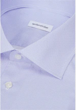 Shaped Business shirt Print in Mittelblau |  Seidensticker Onlineshop