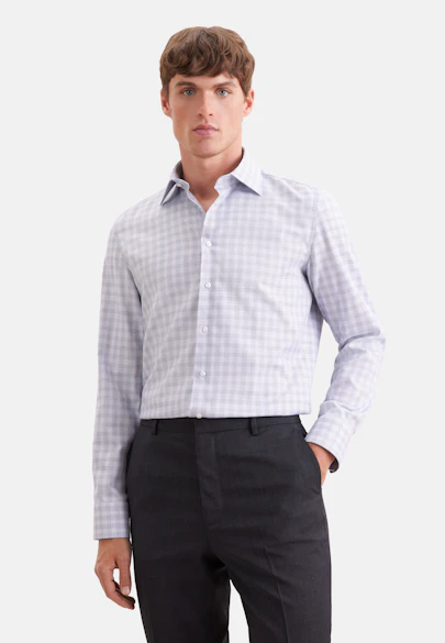 Shaped Chemise d'affaires carreaux in Bleu Moyen |  Seidensticker Onlineshop