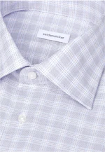 Shaped Business Hemd Karo in Mittelblau |  Seidensticker Onlineshop