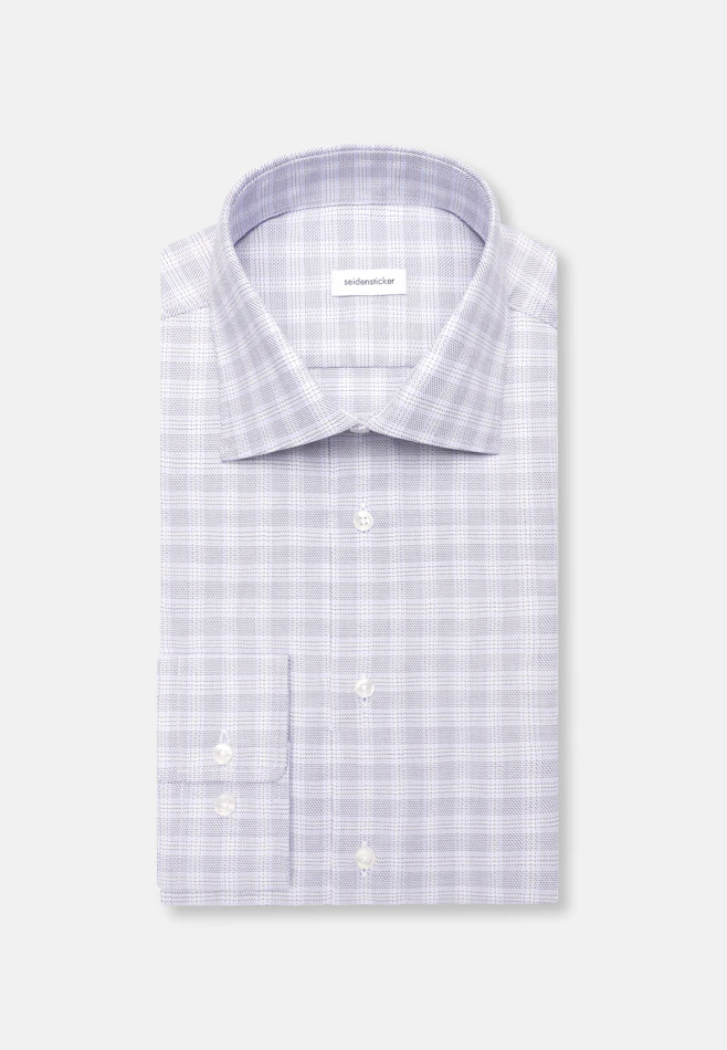 Shaped Business shirt Check in Mittelblau | Seidensticker online shop