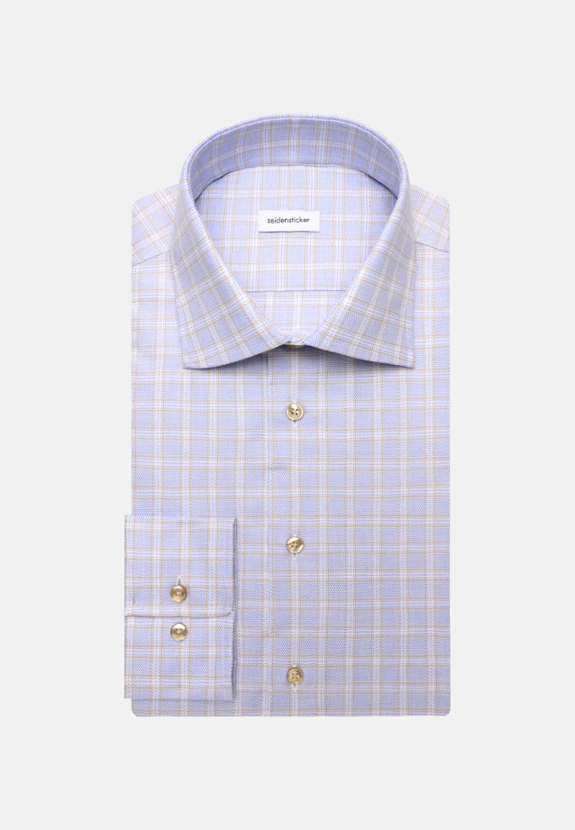 Shaped Business Hemd Karo in Beige |  Seidensticker Onlineshop