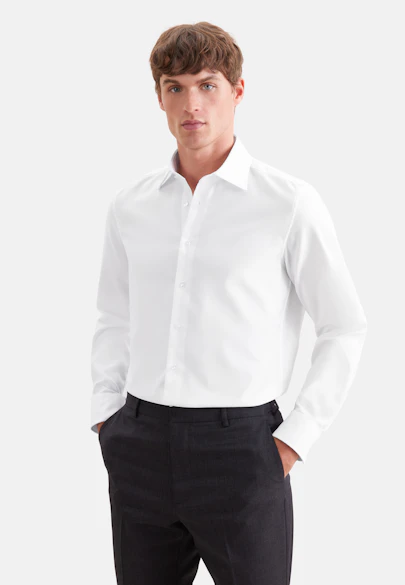 X-Slim Business shirt Structure in Weiß |  Seidensticker Onlineshop