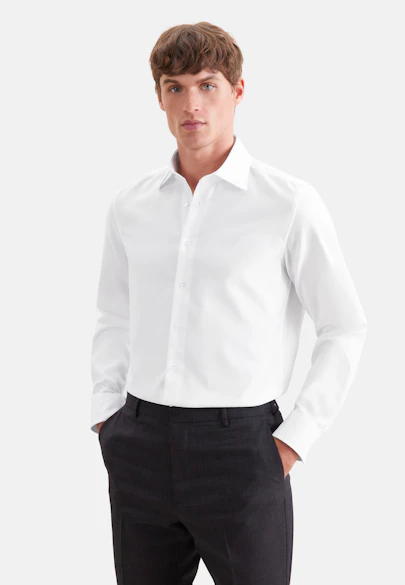 X-Slim Business shirt Structure in Weiß |  Seidensticker Onlineshop