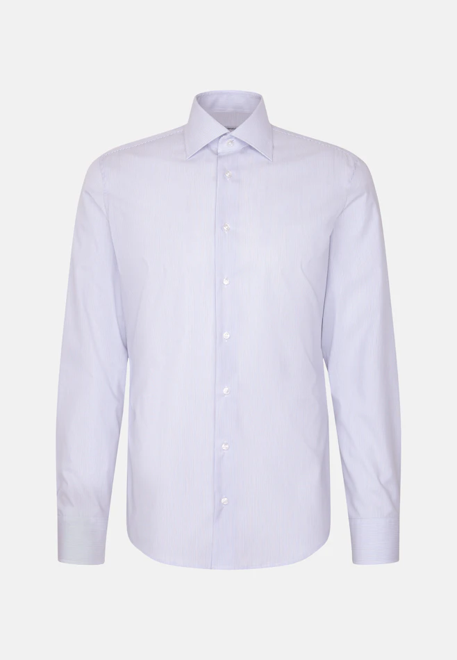 Slim Business shirt Stripes in Mittelblau | Seidensticker online shop