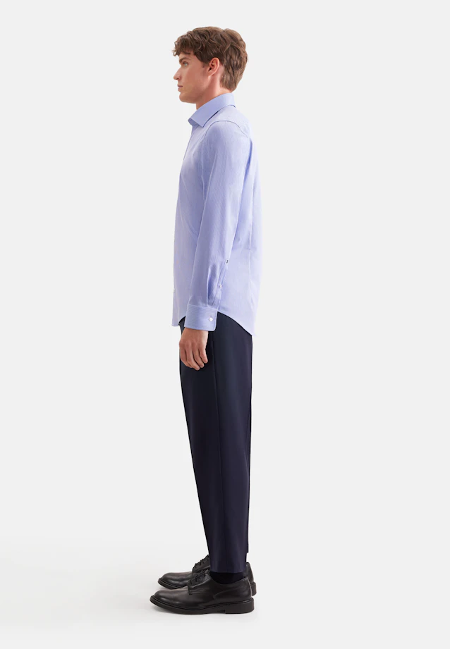 Slim Business shirt Stripes in Mittelblau |  Seidensticker Onlineshop