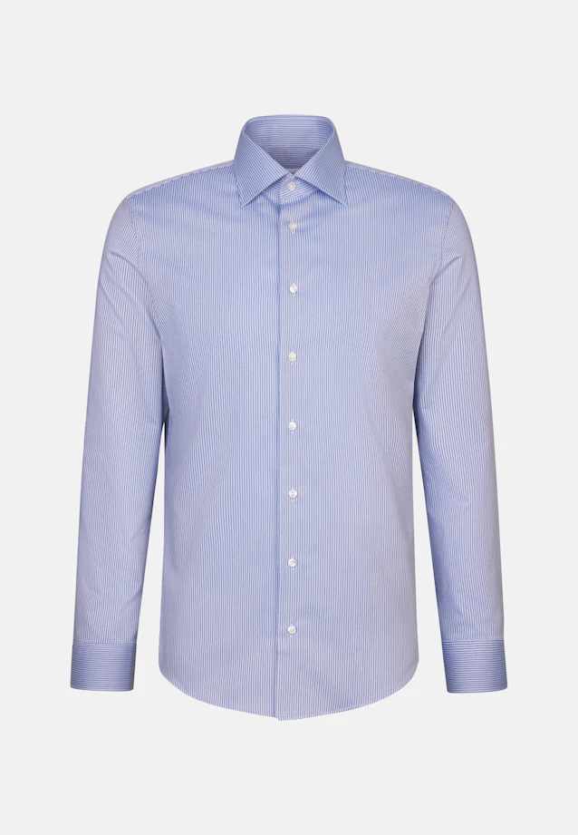 Slim Business shirt Stripes in Mittelblau |  Seidensticker Onlineshop