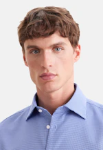 Slim Business shirt Structure in Mittelblau |  Seidensticker Onlineshop