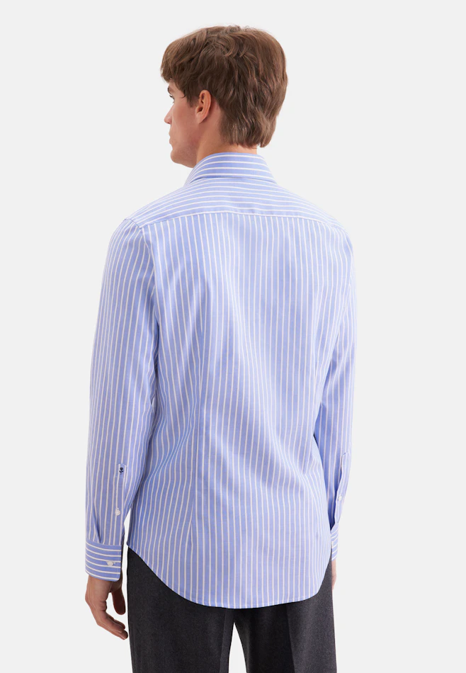Slim Business shirt Stripes in Mittelblau | Seidensticker online shop