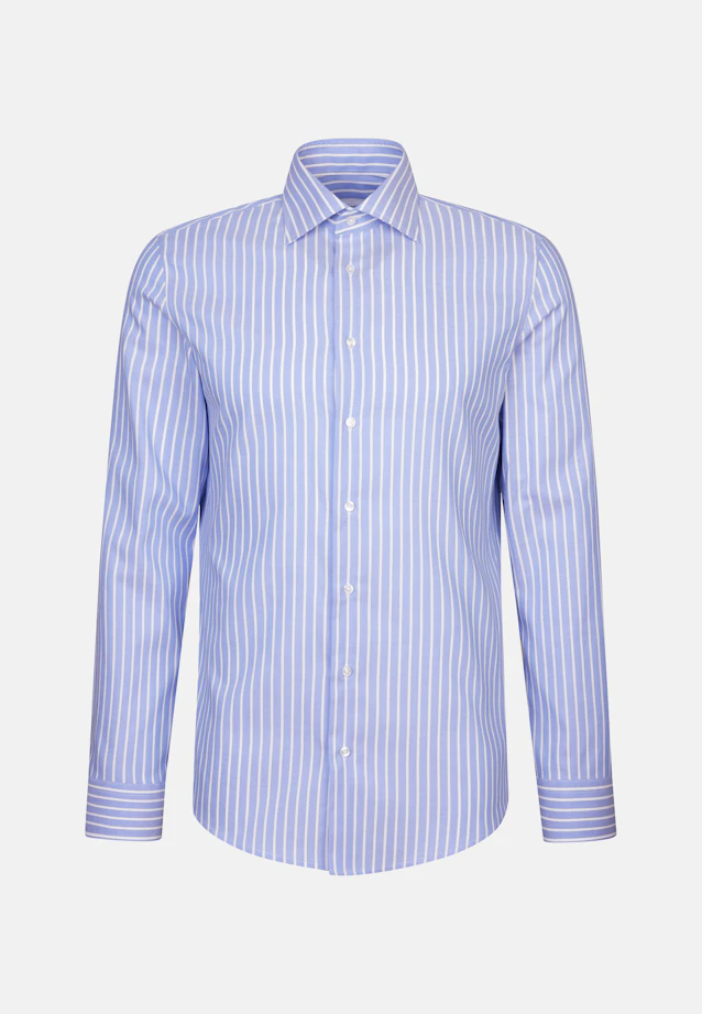 Slim Business shirt Stripes in Mittelblau |  Seidensticker Onlineshop