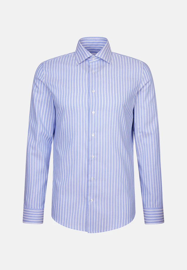 Slim Business shirt Stripes in Mittelblau |  Seidensticker Onlineshop