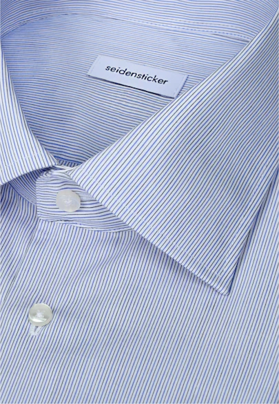 X-Slim Business shirt Stripes in Mittelblau |  Seidensticker Onlineshop