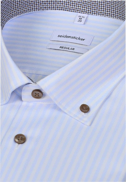 Regular Business Hemd Gestreift in Hellblau |  Seidensticker Onlineshop