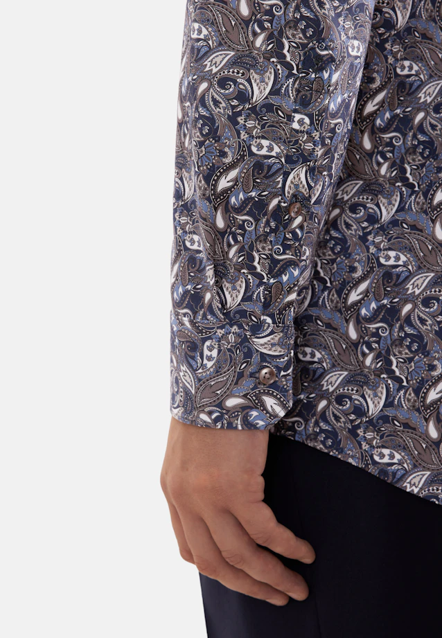 Regular Business shirt Print in Braun |  Seidensticker Onlineshop