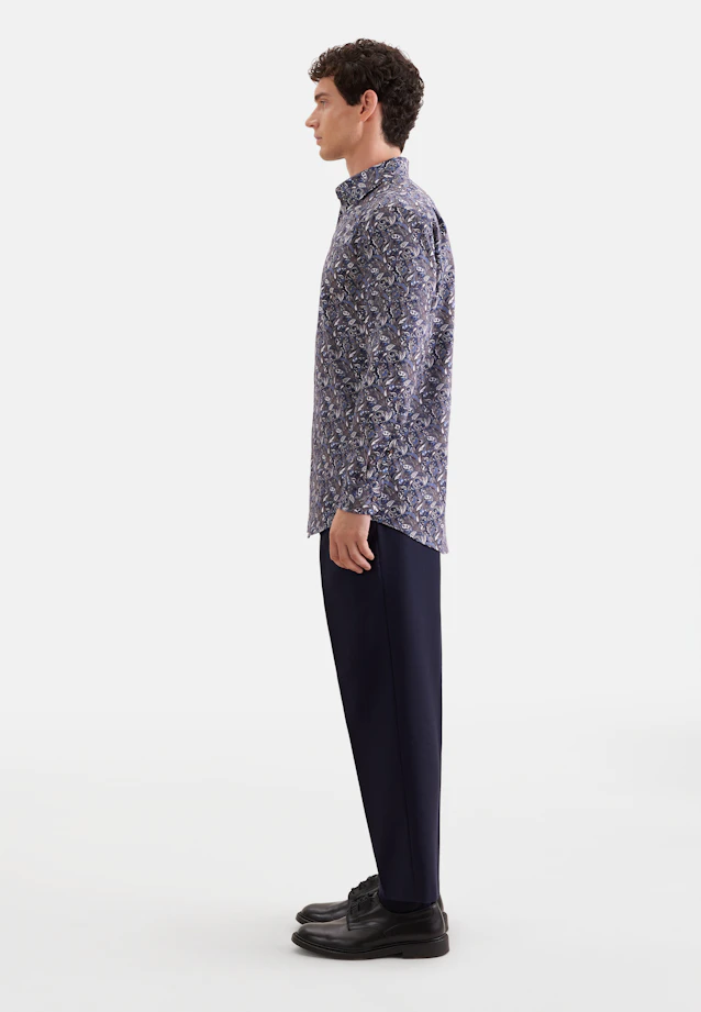 Regular Business shirt Print in Braun |  Seidensticker Onlineshop