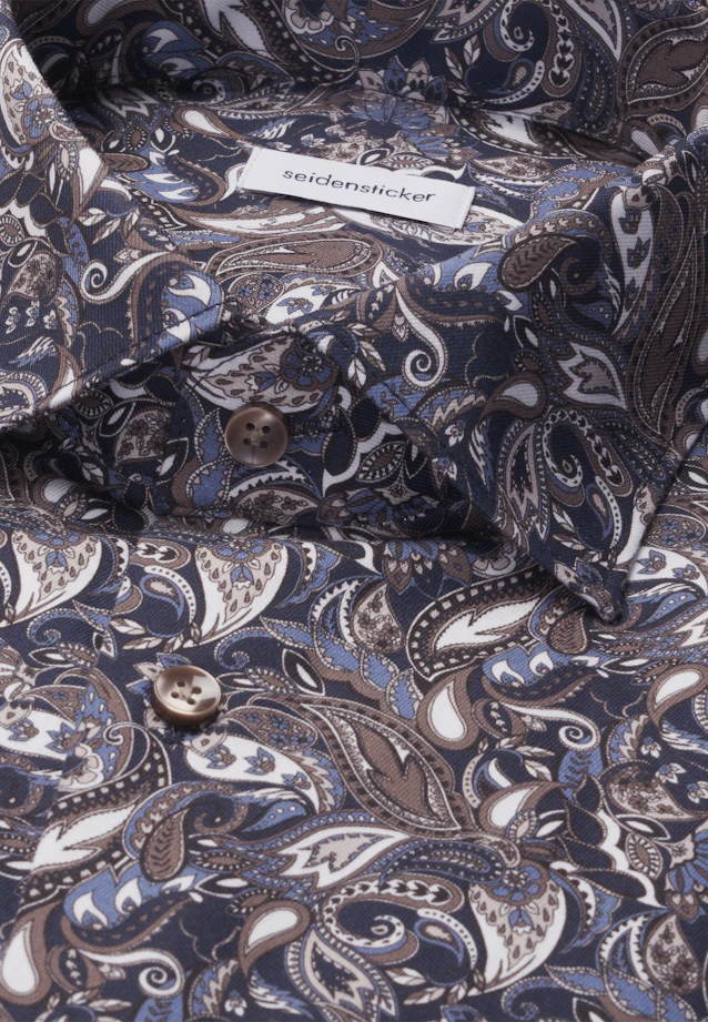 Regular Business shirt Print in Braun |  Seidensticker Onlineshop