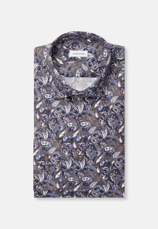 Regular Business shirt Print in Braun | Seidensticker online shop