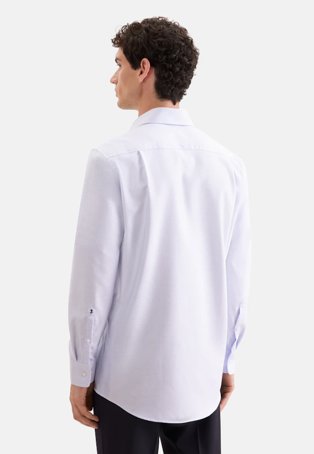 Regular Business shirt Structure in Mittelblau |  Seidensticker Onlineshop