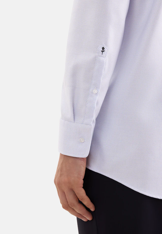 Regular Business shirt Structure in Mittelblau |  Seidensticker Onlineshop