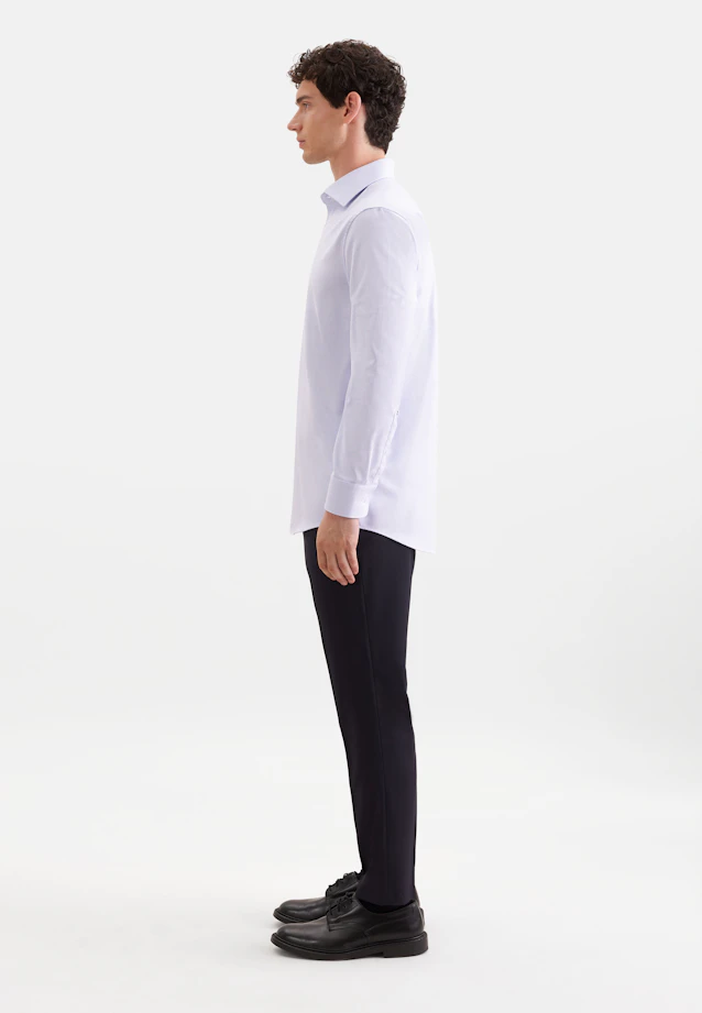 Regular Business shirt Structure in Mittelblau |  Seidensticker Onlineshop