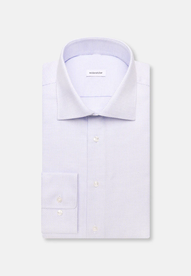Regular Business shirt Structure in Mittelblau |  Seidensticker Onlineshop