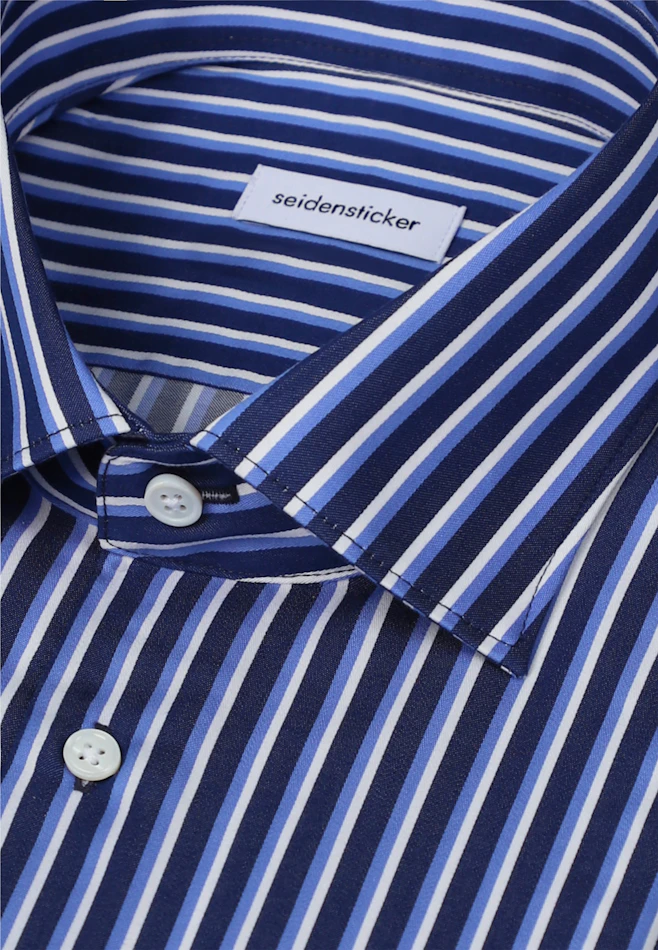 Shaped Chemise d'affaires Rayures dans Bleu Foncé | Boutique en ligne Seidensticker