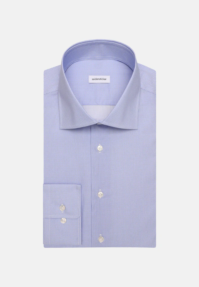 X-Slim Business Hemd Druck in Mittelblau | Seidensticker Onlineshop