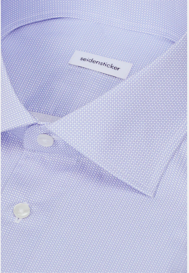 X-Slim Business shirt Print in Mittelblau |  Seidensticker Onlineshop