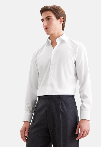 Slim Business Hemd Uni in Weiß |  Seidensticker Onlineshop