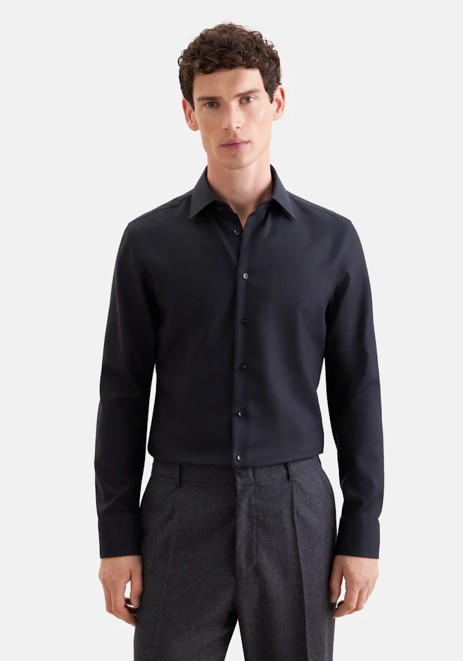 Slim Business Hemd Uni in Schwarz | Seidensticker Onlineshop