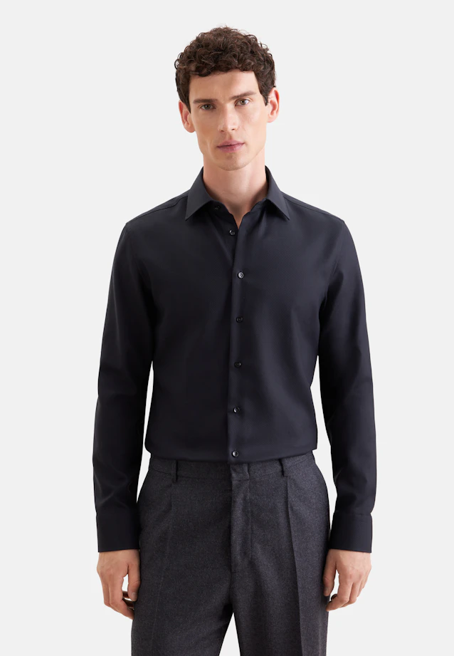 Slim Business shirt Uni in Schwarz |  Seidensticker Onlineshop